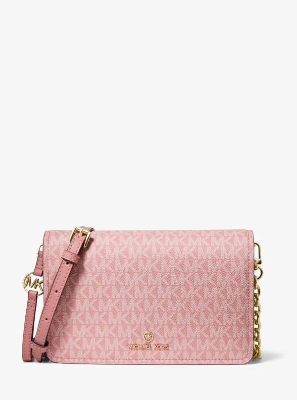 Damske Crossbody Kabelka Michael Kors Jet Set Large Logo Ruzove - Kabelky Michael Kors Vypredaj | TSYVD-1036